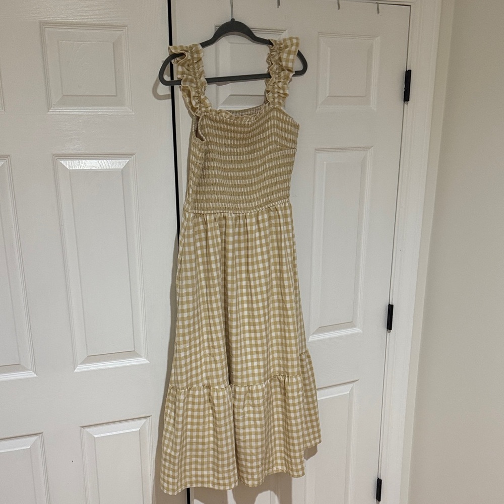 PrettyGarden Yellow Checkered Dress - Picture 7 of 10